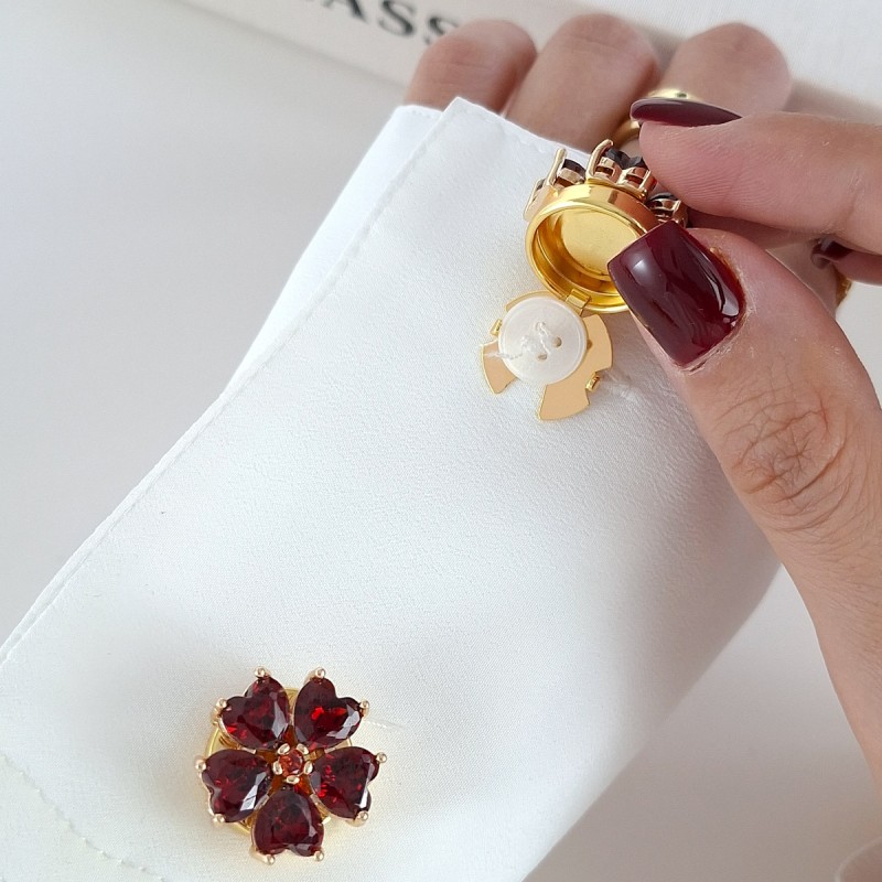 کاور دکمه گل قلبی قرمز*