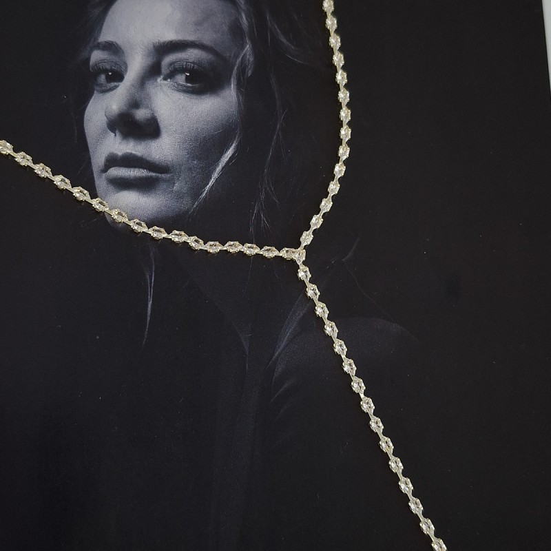 گردنبند تمام نگین Y آویز بلند