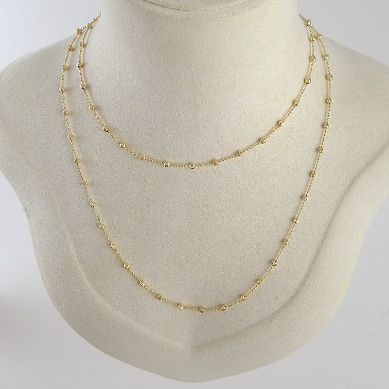 گردنبند رولباسی 90 سانتی توپ توپی