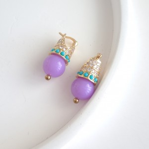 گوشواره گوی بنفش