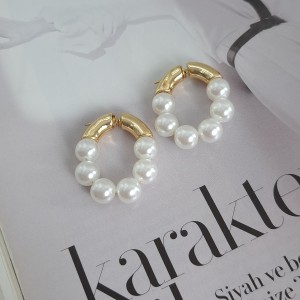 گوشواره حلقه مروارید منعطف