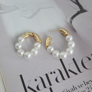 گوشواره حلقه مروارید منعطف