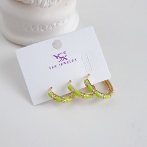 گوشواره پک سه تایی سبز روشن