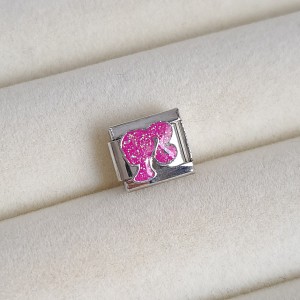 چارم نومینیشن دختر باربی صورتی  پایه نقره‌ای *