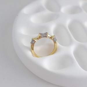 انگشتر مدل استخوانی نگین دار