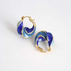 گوشواره میناکاری موج دریا