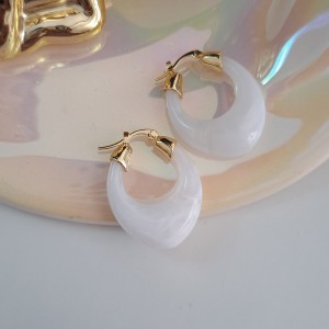 گوشواره بیضی طرح صدف