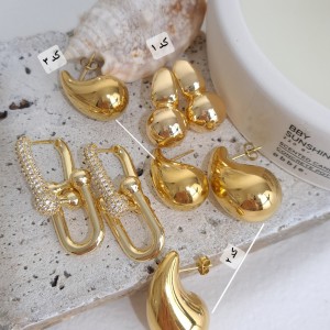 گوشواره قطره بوتگا بزرگ استیل ( کد 2 در عکس )