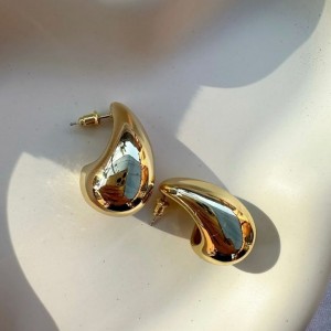 گوشواره قطره بوتگا بزرگ استیل ( کد 2 در عکس )