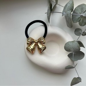 کش موی پاپیون فلزی نقره ای