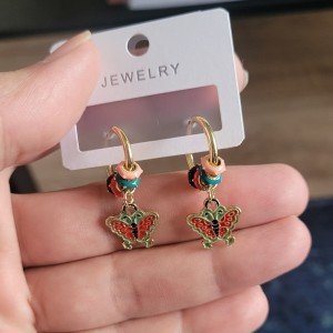گوشواره واشری آویز پروانه *