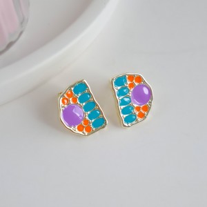 گوشواره ماهی رنگی انتزاعی*