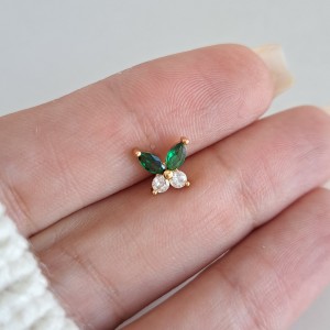 پیرسینگ پروانه سبز و سفید (عدد)