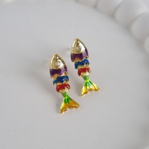 گوشواره میناکاری رنگی