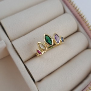 انگشتر تاج مولتی کالر