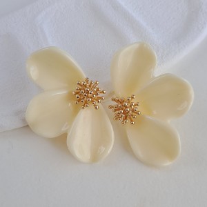 گوشواره گل شاخه بلند نارنجی زارا *