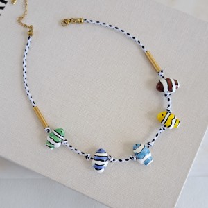 گردنبند نخی 5 چارم ماهی