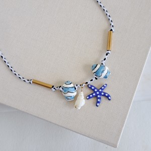 گردنبند نخی 5 چارم ماهی *