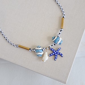 گردنبند نخی 5 چارم ماهی *