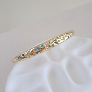 دستبند پوملاتو پروانه سفید و آبی*