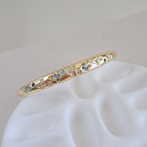 دستبند پوملاتو پروانه سفید و آبی*