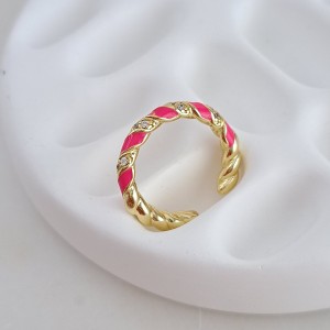 انگشتر پیچ میناکاری سرخابی