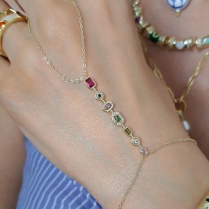 دستبند تمیمه ملیس مولتی کالر ظریف*