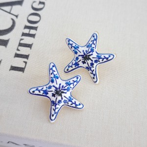 گوشواره ستاره دریایی زارا آبی کوچک