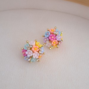 گوشواره دسته گل چند رنگ