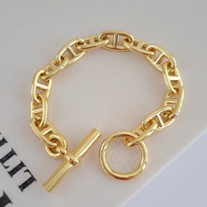 دستبند هرمس قفل ملوانی ضخیم (مستر) *