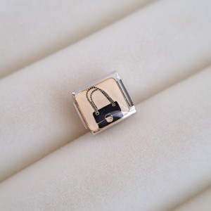 چارم نومینیشن کیف مشکی پایه نقره ای *