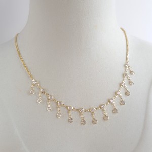 گردنبند آویز نگین شفاف*