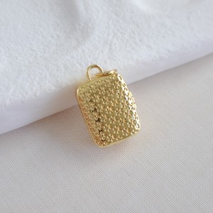 گردنبند لاکت مستطیلی صورتی قلب قرمز*