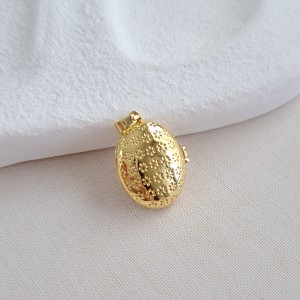 گردنبند لاکت بیضی سفید طرح ستاره*