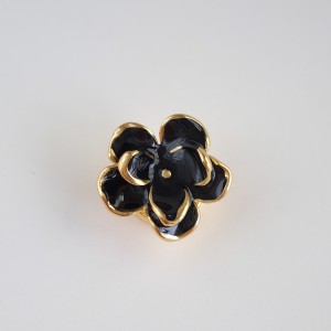 کاور دکمه گل میناکاری مشکی*