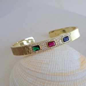 بنگل طرح طلا سه نگین