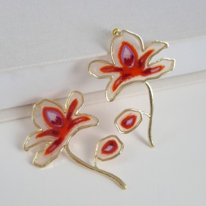 گوشواره شاخه گل رزینی زارا استایل*