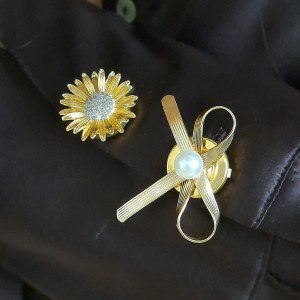 کاور دکمه پاپیون مرواریدی*