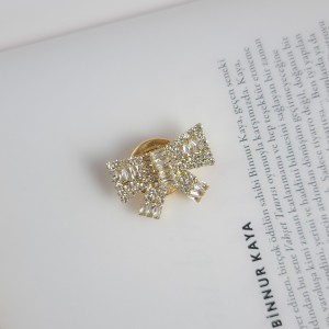 کاور دکمه پاپیون فول نگین طلایی*