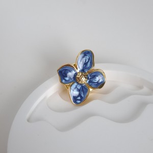 کاور دکمه گل میناکاری آبی*