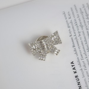 کاور دکمه پاپیون فول نگین نقره ای*