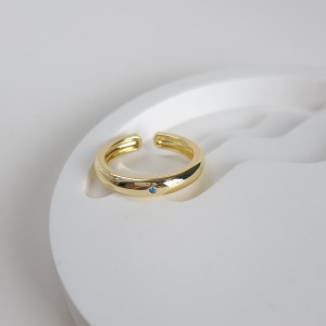 انگشتر رینگی دامله نگین آبی*