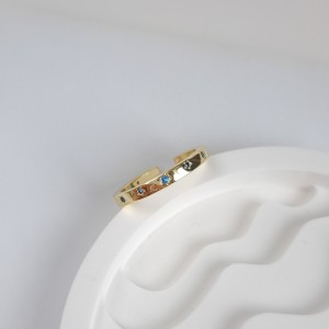 انگشتر رینگی ستاره نگین آبی*