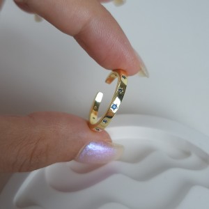 انگشتر رینگی ستاره نگین آبی*