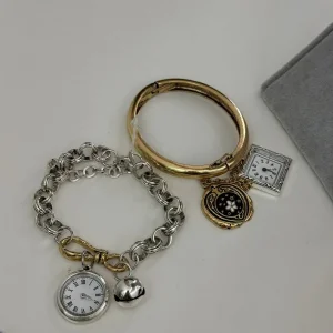 دستبند دوتایی طرح ساعت زارا*