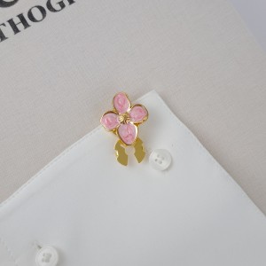 کاور دکمه بهار (گل میناکاری صورتی) *