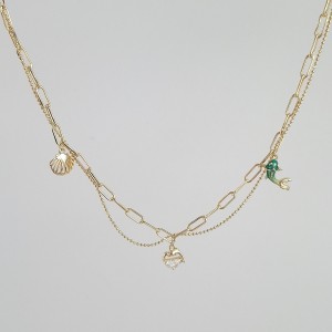 گردنبندآویز دلفین ماهی و صدف*