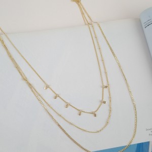 گردنبند سه ردیفه پولکی*