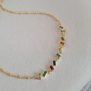 دستبند باگت رنگی مورب*