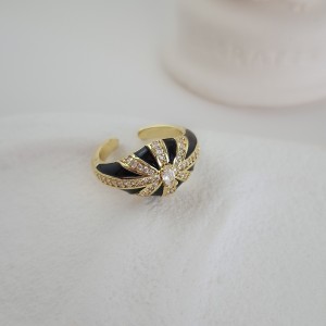 انگشتر مینا کاری نگین زیرکنیوم